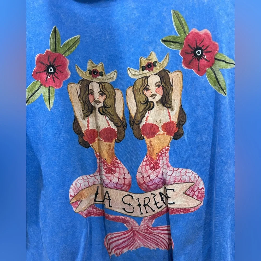 MAKU “Mermaid La Sirene” Oversized Graphic Tee | Size L - Picture 4 of 6